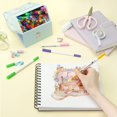 thumbnail image 3 of 100 Color Watercolor Brush Pens, Ohuhu Dual Tips Coloring Brush Fineliner Color Pens, Water Based Art Marker for Calligraphy Drawing Sketching Coloring Book Bullet Journal Art Project,, 3 of 9