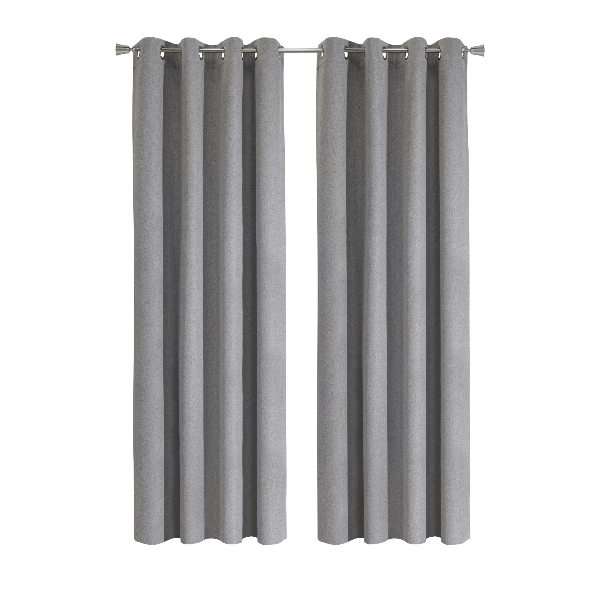 Loft Living Duet Blackout Grommet Indoor Curtain 52 x 63 in Grey