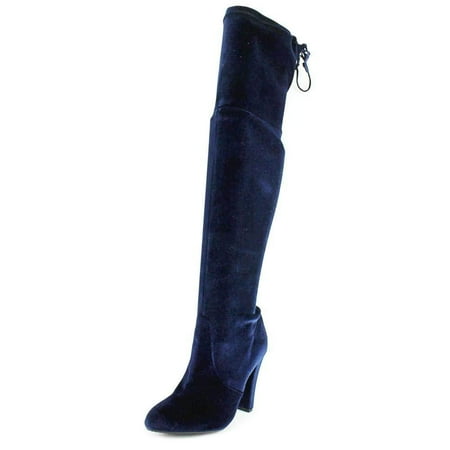 

Steve Madden Gorgeos Navy Velvet Womens Knee High Boot 6M