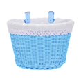 thumbnail image 1 of koolsoo Children Bike Basket Woven Handlebar with Adjustable Strap Bike Front Basket Blue, 1 of 9