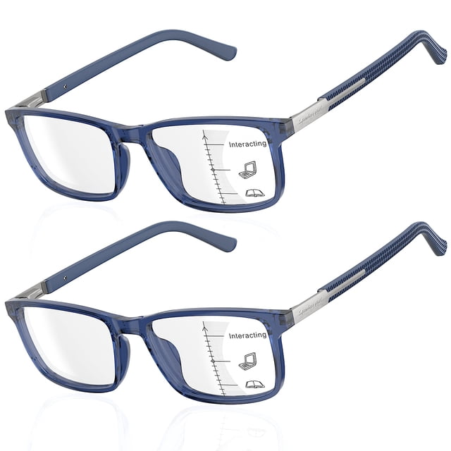 Lentes de lectura DEHOTRE 2 pares multifocales con filtro de luz azul 2.75