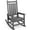 Gray, variant on VOUA Outdoor Rocking Chair HDPE Plastic All Weather Slatted for Lawn Garden Deck Outside, Gray