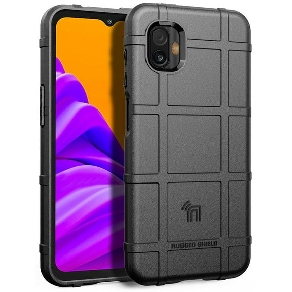 Case for Galaxy XCover 6 Pro, Nakedcellphone Rugged Shield Protective Cover [Anti-Fingerprint, Matte Grip Texture] for Samsung XCover6 Pro Phone (2022, SM-G736) - Black