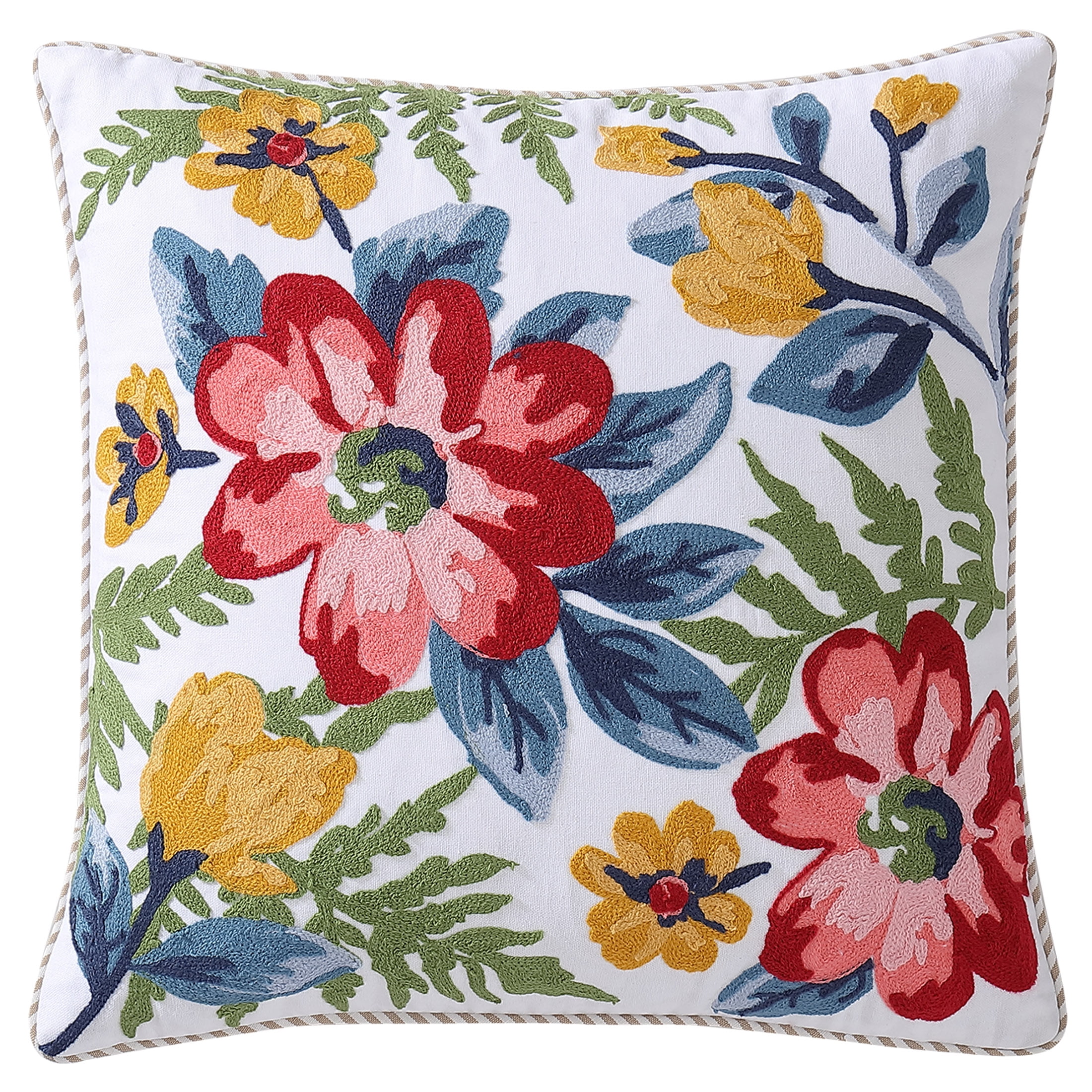 Flower Pillow Sham Vintage Boho Inspiration Printed Pillowcase 30 x 20 Inches 