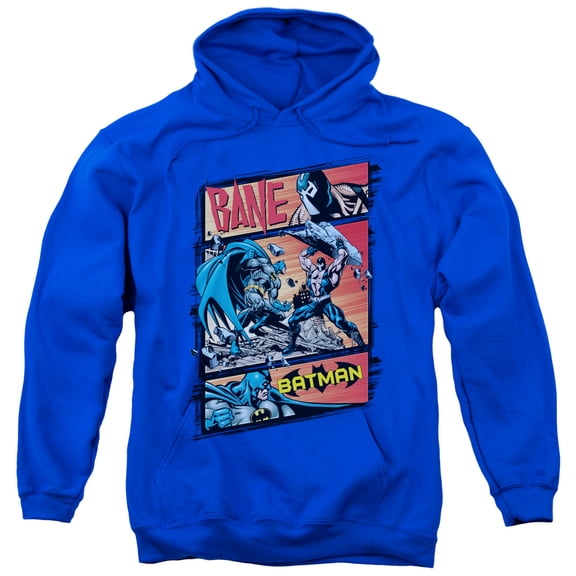 Batman Epic Battle Adult Pullover Hoodie Sweatshirt Royal Blue