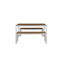 thumbnail image 6 of Pangea Home Breeze 3-piece Aluminum Patio Dining Set in White/Natural Teak, 6 of 13