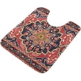 thumbnail image 2 of Coolnut Red Persian Design High Absorbent U-Shaped Contour Toilet Rugs Machine Washable,24"x20", 2 of 7