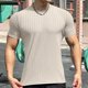 thumbnail image 1 of pstuiky camisetas para hombre, Blusas y camisas de cuello redondo de manga corta informales de color liso para hombre ropa de hombre l, 1 of 5