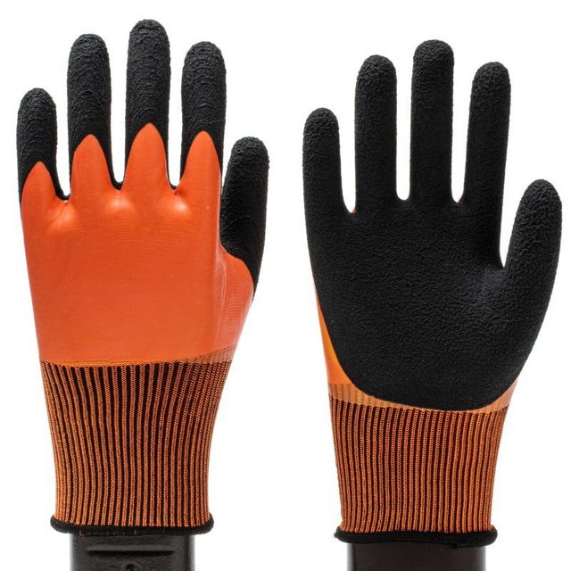 Guantes de protección laboral, guantes de látex con relieve, guantes de protección laboral, resistentes al desgaste, antideslizantes, guantes de protección para trabajos en la obra