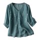 thumbnail image 1 of Blusas de Manga Corta para las Mujeres Cuello en V Casual Camiseta de Sudadera Top, Blusas para las Mujeres Casual, 1 of 6