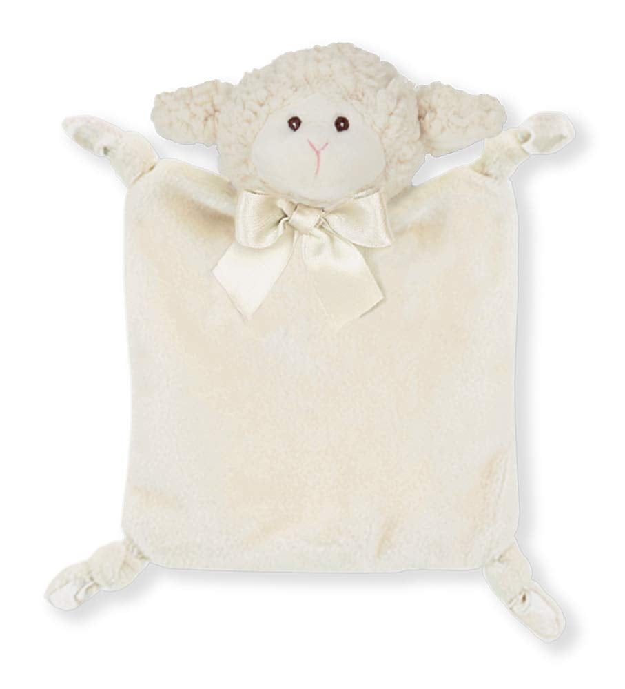 Bearington Baby Wee Lamby, Small Lamb Stuffed Animal Lovey Security Blanket, 8' x 7'
