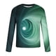 thumbnail image 5 of Blusas y camisas de manga larga con cuello redondo para hombre, blusa informal de manga larga con cuello redondo y estampado de rayas, blusa de poliéster para hombre, 5 of 5