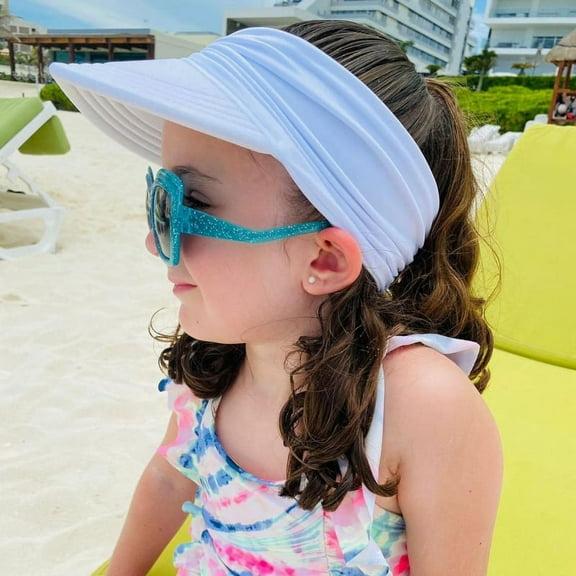 Esho Little Girls Sports Beach Sun Hats Visor Cap Kids Summer Baseball Caps Wide Brim Sunhats 1-9T