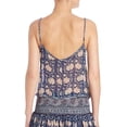thumbnail image 2 of LoveShackFancy Women's Topanga Cropped Floral Cami 0/XS Navy, 2 of 2