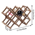 thumbnail image 2 of Estante para vinos, estantes de madera para almacenar vinos, estantes apilables para 10 botellas, soporte para botellas de vino plegable de sobremesa, estante de exhibición independiente, 2 of 4