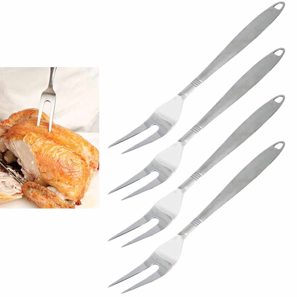 4 Stainless Steel Serving Fork Carving Kitchen Cooking Utensil Set