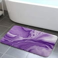 thumbnail image 2 of Purple Bathroom Rug Mat, Abstract Marble Bath Mats for Bathroom Non Slip, Modern Bath Rug Soft Luxury Microfiber Floor Rug for Tub Shower 17" x 29", 2 of 5