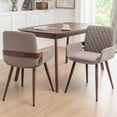 thumbnail image 4 of FOWEOAIU Modern Dining Chairs,Fabric Upholstered Walnut Wood Kitchen Dining , Light Brown (Set of 6) ﻿, 4 of 10