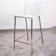 thumbnail image 1 of Tabouret de comptoir en acrylique transparent – Heavenly Collection, base argentée | Parfait pour un îlot de cuisine ou une salle à manger, 1 of 7