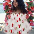 thumbnail image 4 of Laklulu Vestido para bebés y niñas pequeñas, Vestido sin Mangas de Princesa de Tul para bebés, Vestido sin Mangas, Falda con Tirantes de Malla, Blanco, 100 cm, 4 of 5