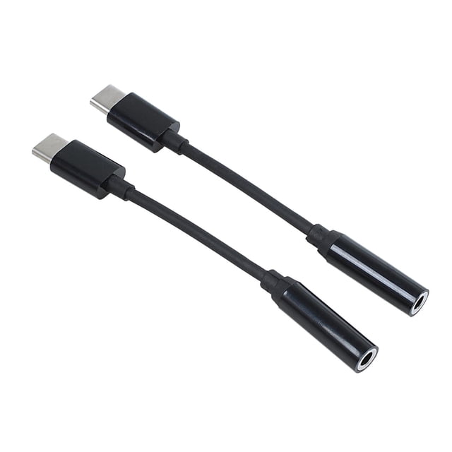 Paquete de 2 adaptadores de auriculares USB C a 3,5 mm para Moto Z/z Droid/force/play Afortunado Sencillez