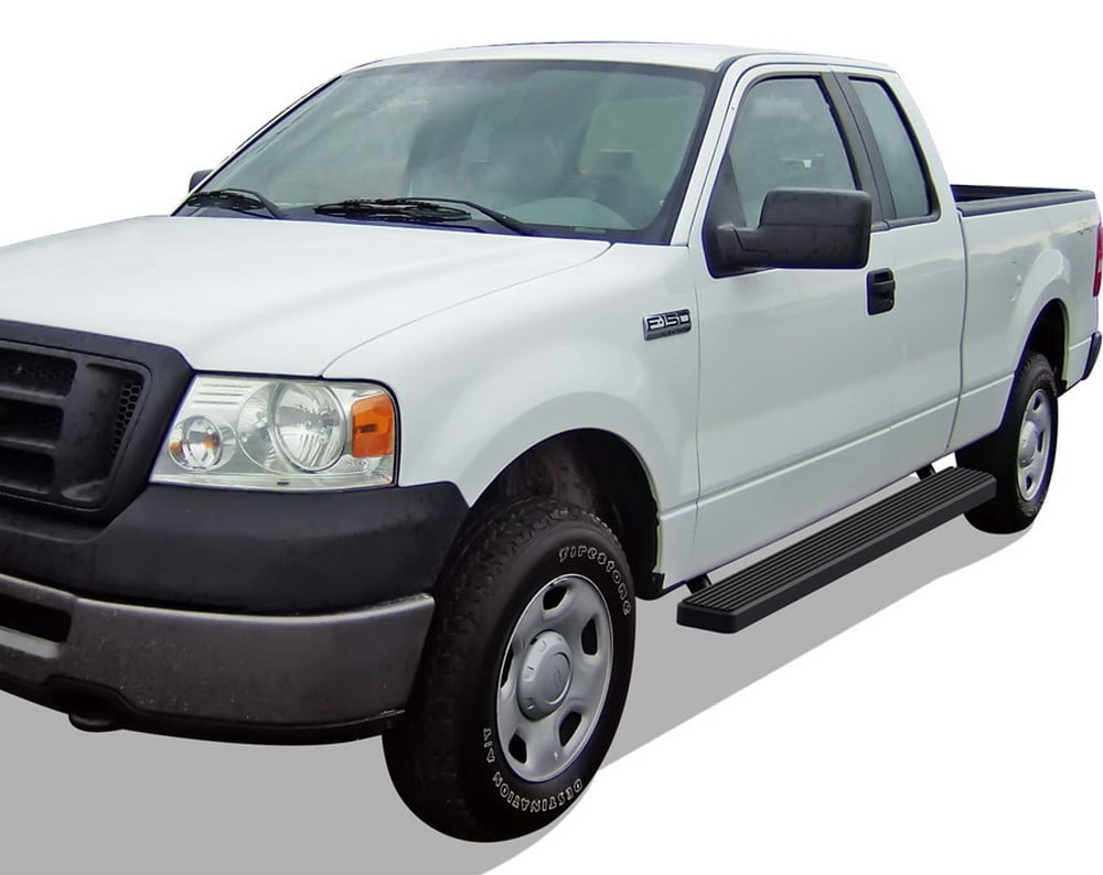 APS Running Boards 6 inches Matte Black Compatible with Ford F150 2004-2008 Super Cab (Exclude Heritage) (Nerf Bars Side Steps Side Bars)
