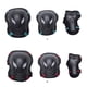 thumbnail image 5 of Advancent 6 unids/set hombres mujeres patinaje equipo de protección conjunto monopatín hielo rodillo coderas muñequera niño ciclismo montar Ropa Deportiva, Zapatos Azul negro M, 5 of 6