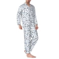 thumbnail image 2 of Naloa Dock Rudder Men’s Pajamas Set - Long Sleeve Button Down Sleep Shirt and Pajama Bottoms Sleepwear Set-XX-Large, 2 of 7