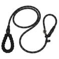 thumbnail image 2 of 1 Medium or Large Dog Harness Nylon Golden Retriever Strong Pull- Strong Nylon P Chain Training Leash for Medium & Large Dogs|Anti-Pull Design with Comfort Handle, Durable Metal Chain(Black), 2 of 6
