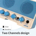 thumbnail image 4 of Amplificador de guitarra JOYO Combo Bluetooth, 5 W, recarga pequeños, miniauriculares de práctica con canales Clean & Overdrive (JA-02 II azul), 4 of 9