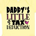 thumbnail image 4 of Inktastic Daddy's Little Tax Deduction Pink Hearts Boys or Girls Baby Bodysuit, 4 of 5