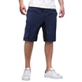 thumbnail image 2 of 2DXuixsh Pantalon Décontracté pour Homme Pantalon pour Homme Printemps Été Rue Loisirs Sport Multipoche à Cordon Taille Extensible Couleur Short Cargo Bleu Marine Taille m, 2 of 5