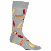 BBQ Food Grey Crew Socks