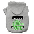 thumbnail image 5 of Halloween Pet, Dog  Cat Hoodie Screen Printed, "So Franken Cute", 5 of 10