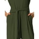 thumbnail image 5 of INSPIRAR CHIC Mono de Pierna Ancha para Mujer con Escote en V Sin Mangas 2XL Verde Militar, 5 of 6