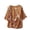Orange, variant on FcBaudy Blouses for Women, Long Sleeve Turndown Collar Blouse & Shirt,Shirts for Women Women's Round Neck Printed Loose Shirt With Three Quarter Sleeves Top Women Blouse