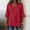 Wine, variant on Women's Casual 3/4 Sleeve Button Blouse Solid Color Top Pullover