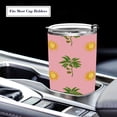 thumbnail image 5 of 20oz Double-Wall Vacuum Insulated Stainless Steel Tumbler with Straws Sports Mugs BPA-Free Green Palm Tree Pattern, 5 of 7