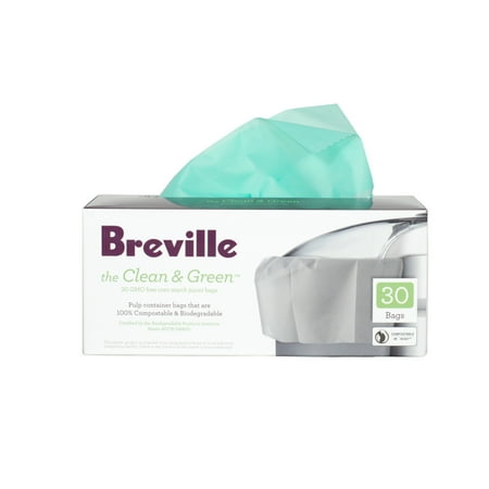 

Breville Clean and Green Biodegradable Pulp Container Bag for Juicers Set of 30