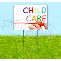 Child Care (18" x 24") Yard Sign, Includes Metal Step Stake
