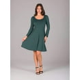 thumbnail image 5 of Womens Long Sleeve Flared Dress, 5 of 11