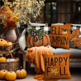 thumbnail image 2 of Fall Maple Leaf Pumpkin Throw Pillow Covers Thanksgiving Farmhouse Decorations Buffalo Plaid Outdoor Fall Decor Pillow Covers 18x18 Set of 4 Harvest Autumn Cushion Case for Sofa Couch, 2 of 6
