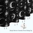thumbnail image 6 of Black Moon Skull Pattern Shower Curtain 72"x84" ,Bathroom Decorative Shower Curtains Set with 12 Hooks,Modern Waterproof Washable Shower Curtain, 6 of 6