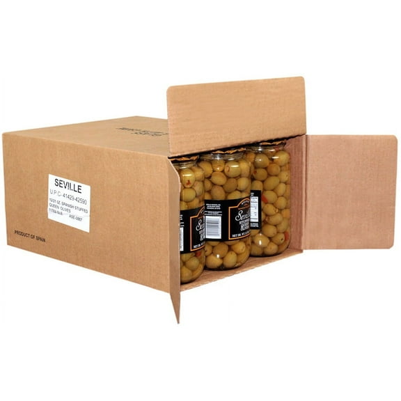 Seville Stuffed Queen Olive, 21 Ounce -- 12 per case.