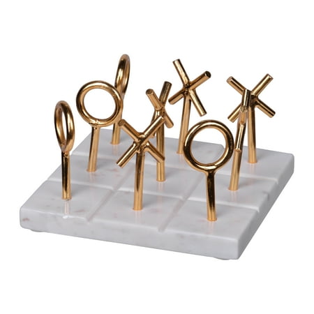 UPC: 0805845430889 | Banswara Marble Tic-Tac-Toe Game – White Gold