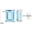 thumbnail image 3 of Star K� Emerald Cut 8x6mm Genuine Blue Topaz Earrings Studs, 3 of 9