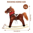 thumbnail image 5 of Yedigre Plush Rocking Horse with Moving Features – Sturdy Wooden Base, Musical Sounds for Ages 1-6, 5 of 10