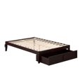 thumbnail image 2 of AFI Colorado 14" Full Wood Platform Bed Frame with Foot Drawer Storage, Espresso, 2 of 7