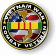 thumbnail image 2 of Vietnam War Combat Veteran 3D Domed CAR Emblem Badge Sticker Round Flexible Round, 2 of 8