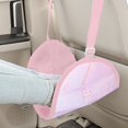 thumbnail image 5 of Ki-d Car Rear Seat Footrest - Double-Sided Fleece, Adjustable, Easy to Install, Pink Tod-dler Foot Support, 5 of 6